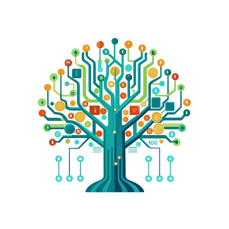 Vector logo design for technology company vector illustration