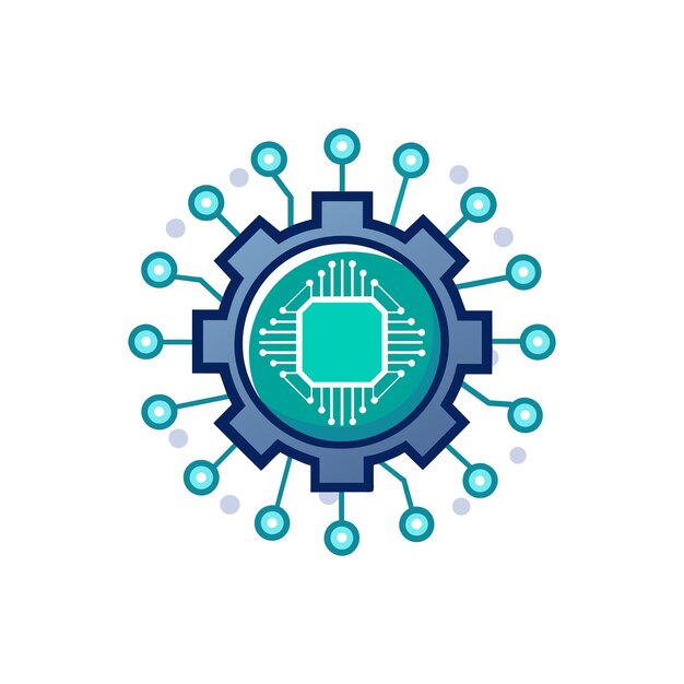 Логотип для технологической компании векторная иллюстрация