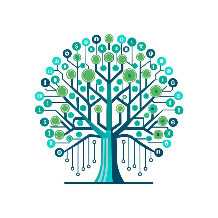 Vector logo design for technology company vector illustration