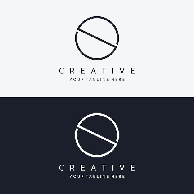 Vector logo design template abstract element initial letter osymbol of minimalist and modern concept geometric stylefuture logo type