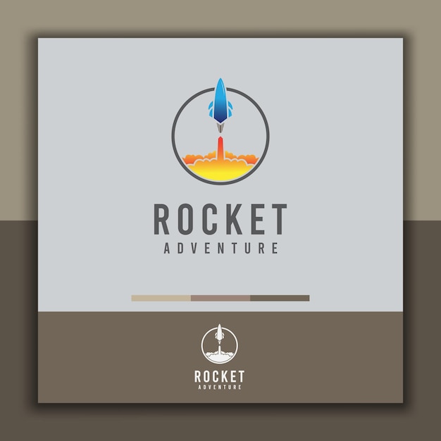 logo design template with rocket icon suitable for logo design for kids adults and your business