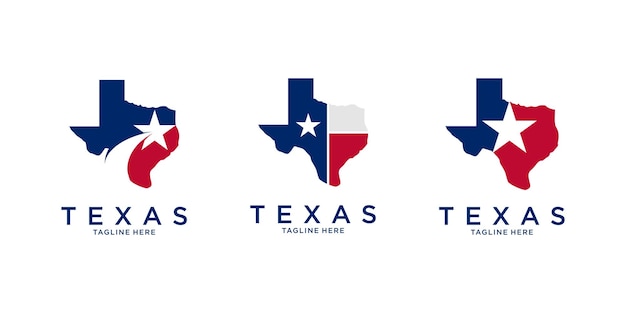 Vector logo design texas simple modern