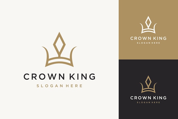 Logo design unique vintage crown king