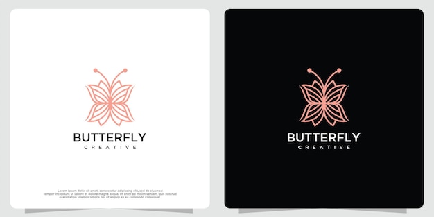 Logo design vector butterfly inspiration