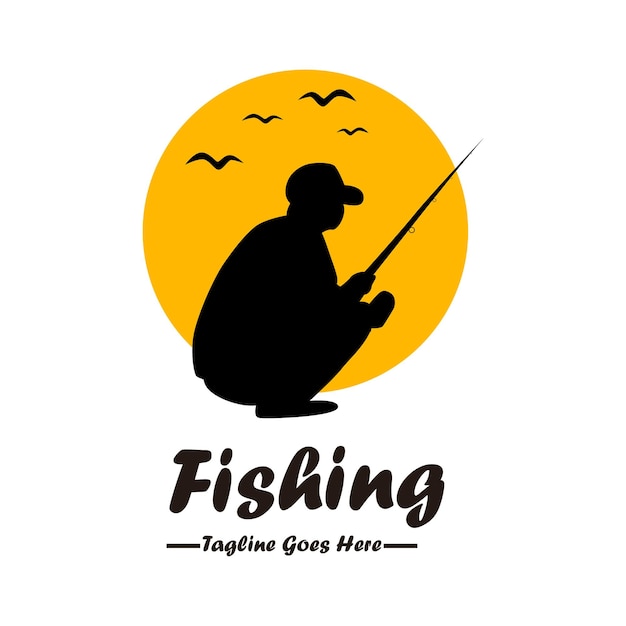 Logo design vector fishing template