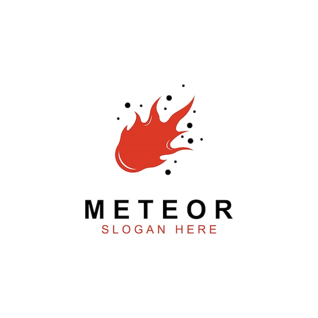 Logo design vector template illustration meteor or space object