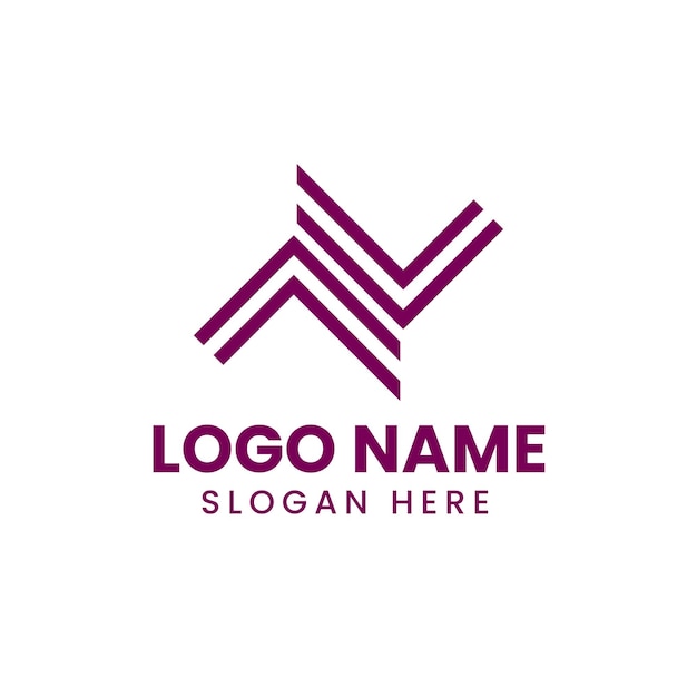 Design del logo con il concetto di linea