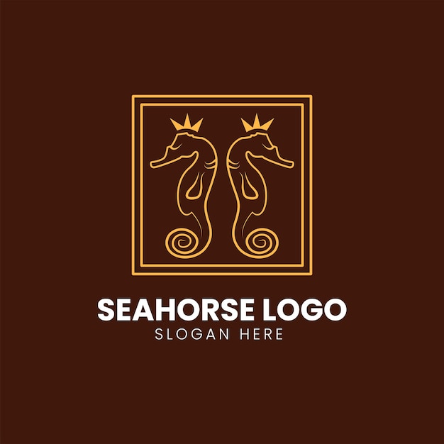 Logo design with luxury seahorse concept