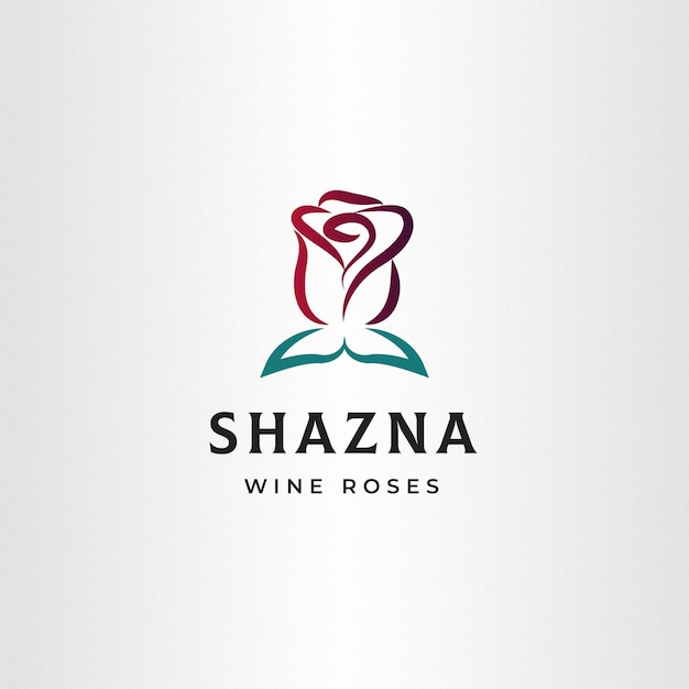 Дизайн логотипа с цветом коричневой розы