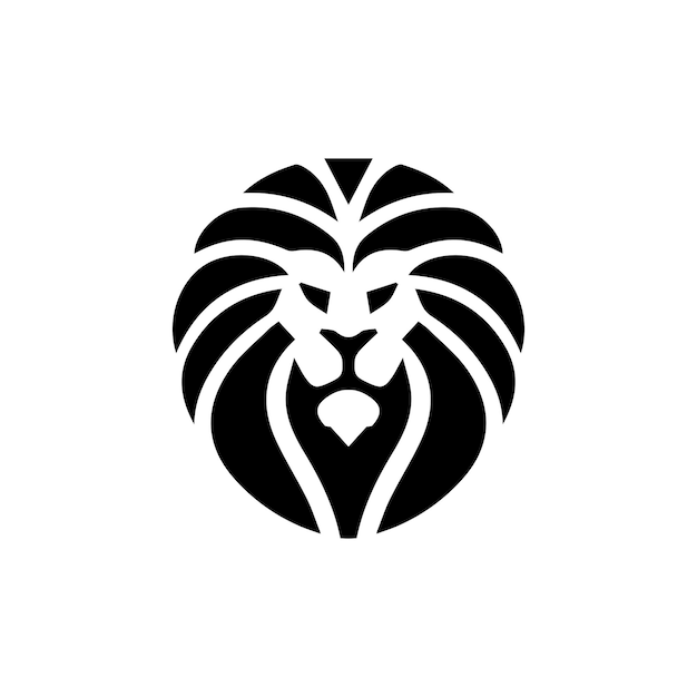 дизайн логотипа с формой головы льва