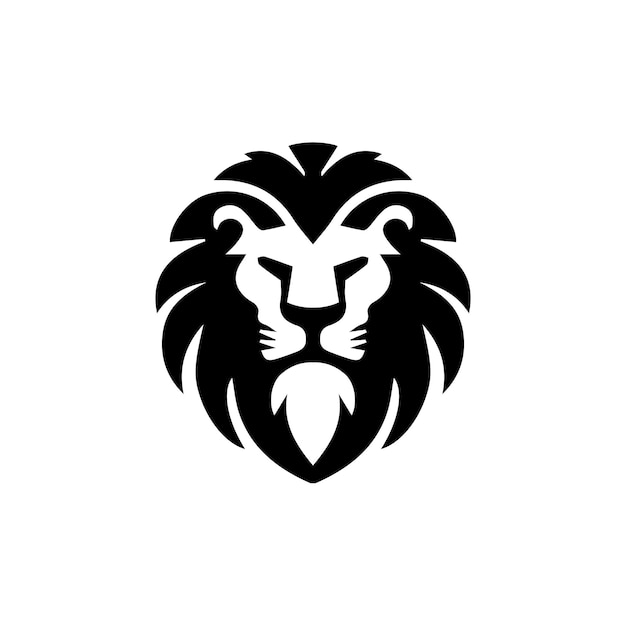 Logo design with the shape of a lion head