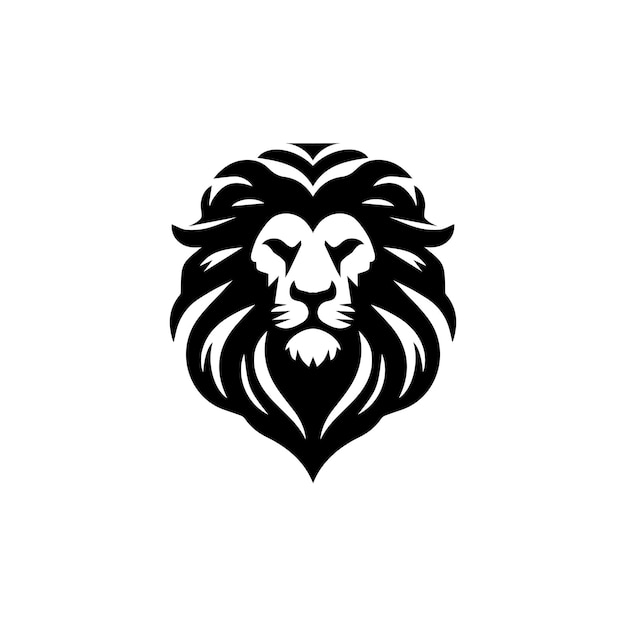 Вектор Дизайн логотипа с формой головы льва