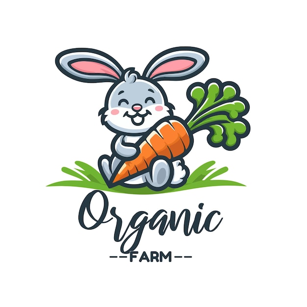 Vector logo design with words organic farm