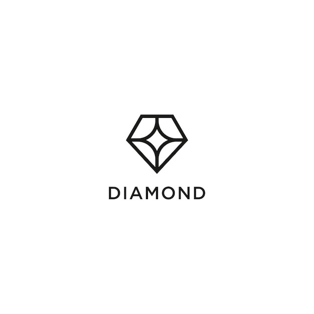 logo diamant ontwerp kunst sjabloon