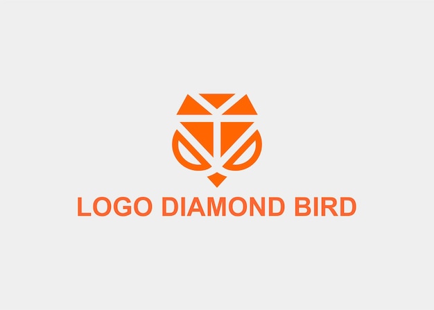 Logo diamond vogel bedrijfsnaam