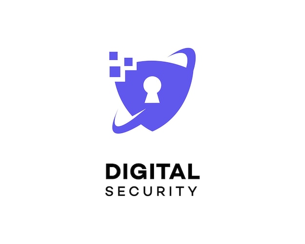 Logo Digital Security Shield Data Protection Cyber Safety Online Privacy