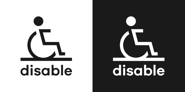 Logo disable icon vector illustration