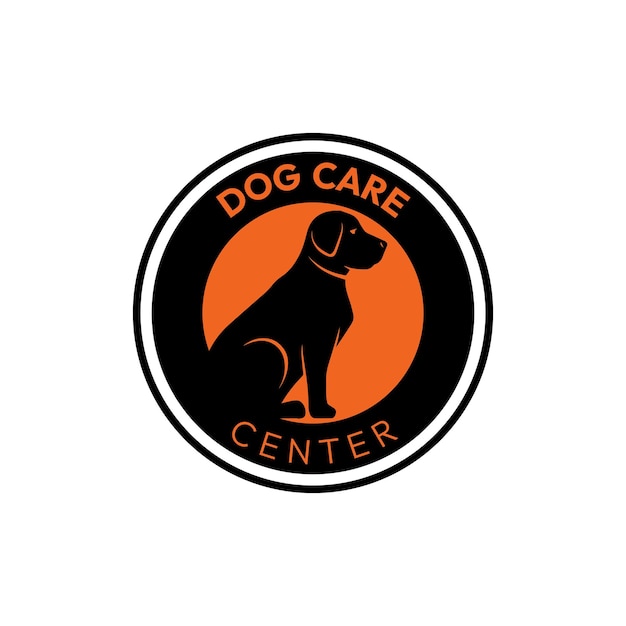 A logo for dog care center that says dog care center.