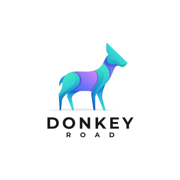 Logo donkey gradient style.