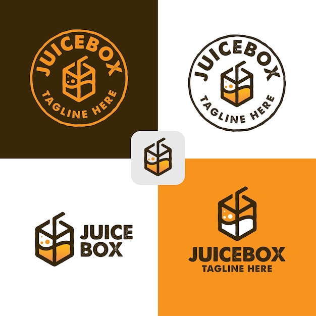 Logo drink sap winkel sjabloon met retro stijl premium vector