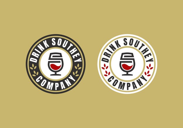 Logo drink southey modello di illustrazione vettoriale con un design semplice ed elegante adatto a qualsiasi settore