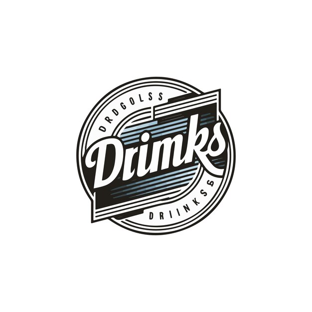 a logo for drinks is on a white background