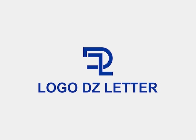 Vector logo dz lijn brief bedrijfsnaam