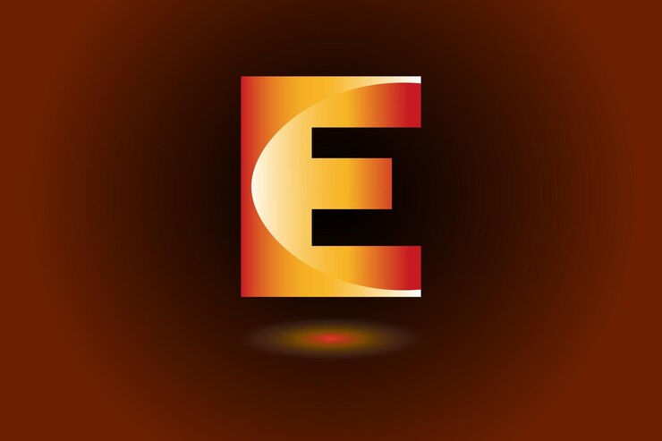 वेक्टर a logo for e e and e is on a black background