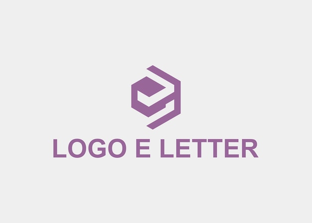 LOGO E LETTER HEXAGON COMPANY NAME