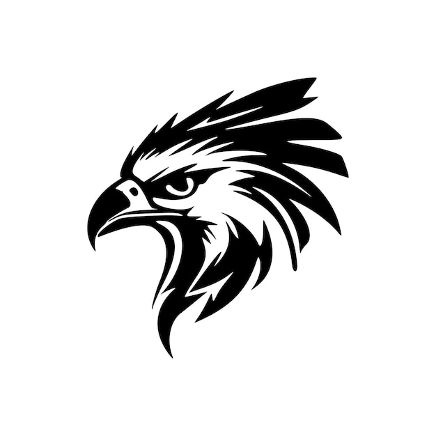 Premium Vector | A logo of an eagle in black and white vector art