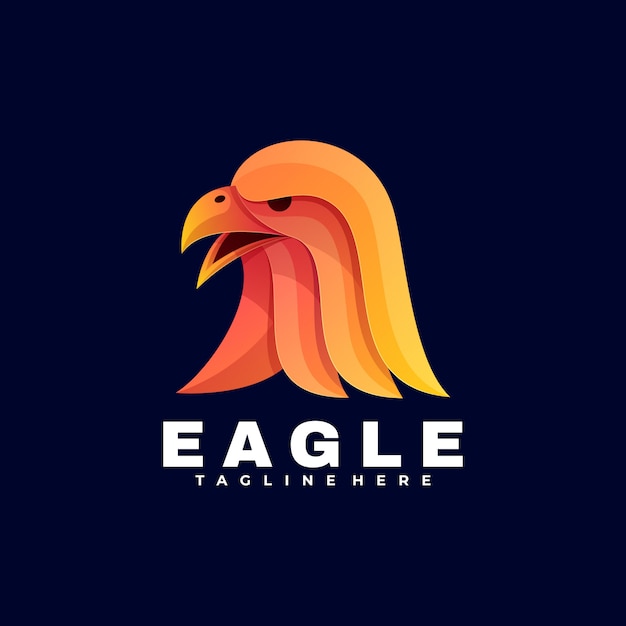 Logo  Eagle Gradient Colorful Style.