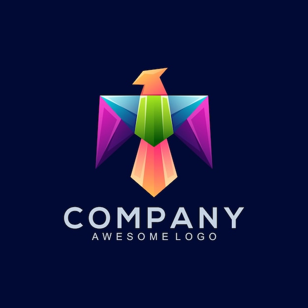 Logo eagle gradient colorful style