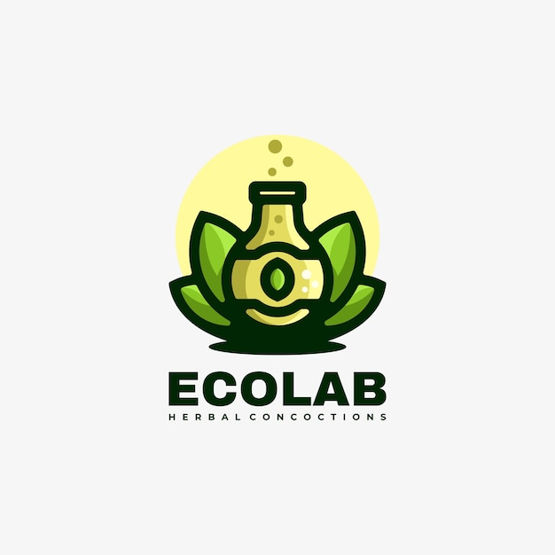 Логотип eco lab в простом стиле