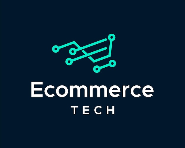 Vettore un logo per un'azienda tecnologica di e-commerce