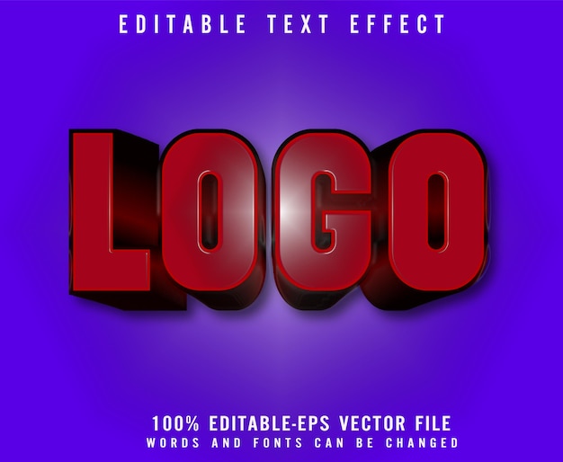 Vector logo editable text effect vector