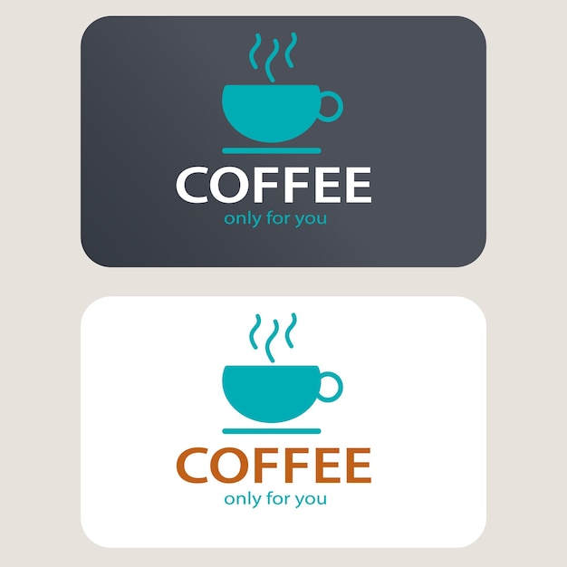 Logo een zwart-wit bord voor koffie alleen voor jou vectorillustratie