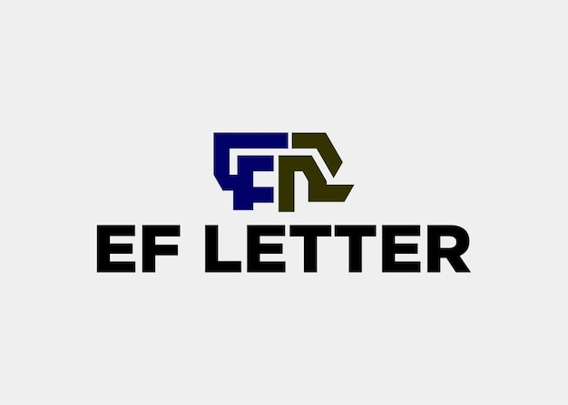 Vector logo ef letter company name