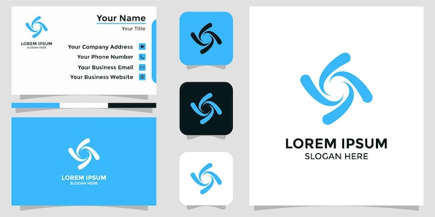 Logo en brandingkaart voor technologieontwerp