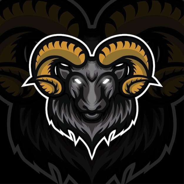 Logo esport testa di capra