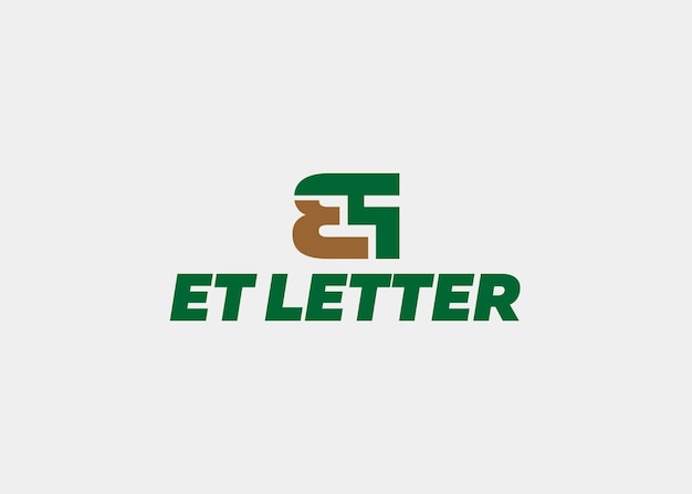 Vector logo et letter company name