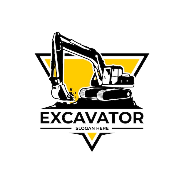 A logo for excavator that says excavator on it.