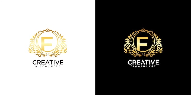Logo f ornament luxe ontwerp
