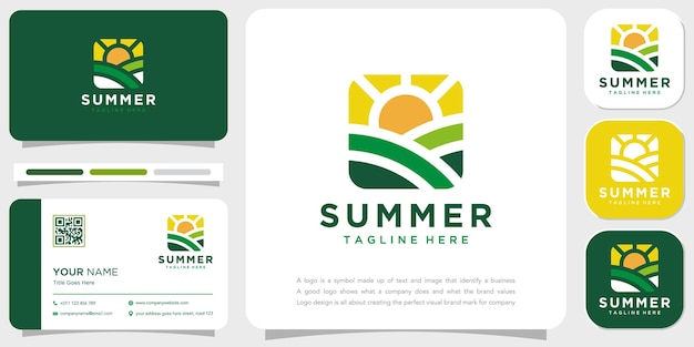 A logo for a farm and a logo for summer