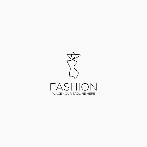 Logo moda posizionate qui il tuo tagline design art tamplate