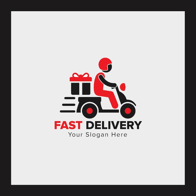 Vector logo for fast delivery business