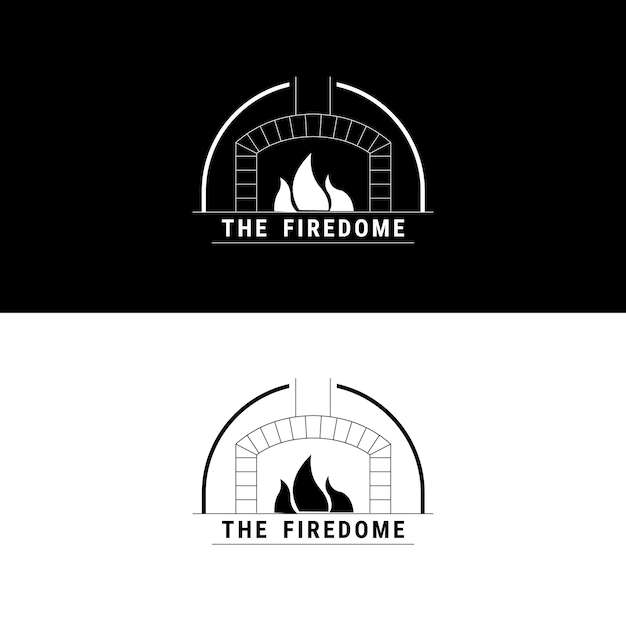 Vector logo for the firehouse that is a fire pit.