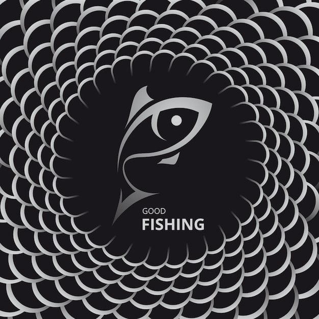 Vector logo for a fish restaurant the font used in the open sans layout