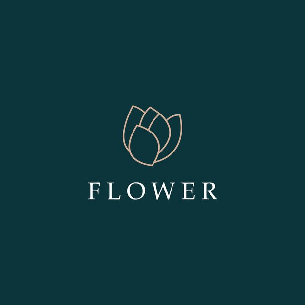 Logo flower design art template