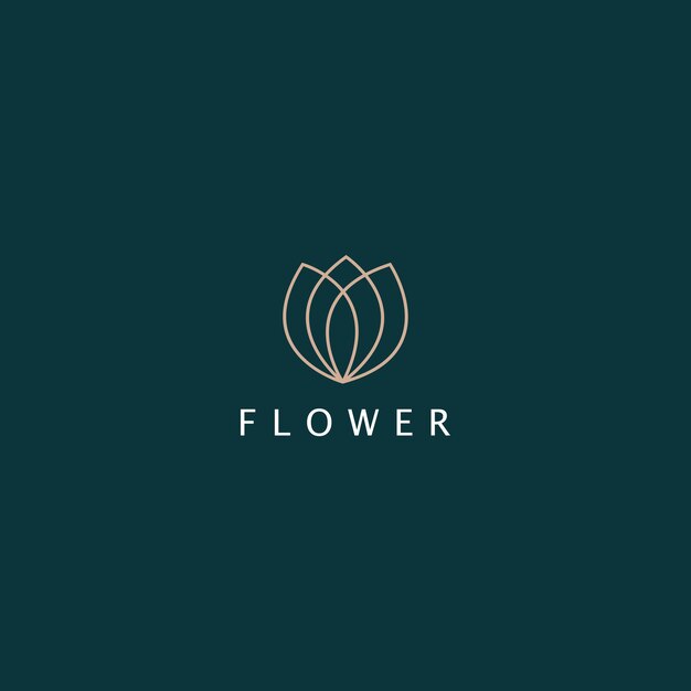 Vector logo flower design art template