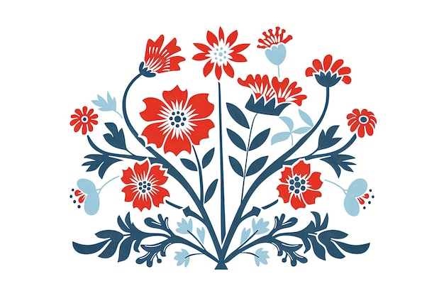 the logo for a flower farm in the style of light red and light blue mary blair gary hume dutch tradi